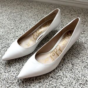 Sam Edelman White Kitten Heels